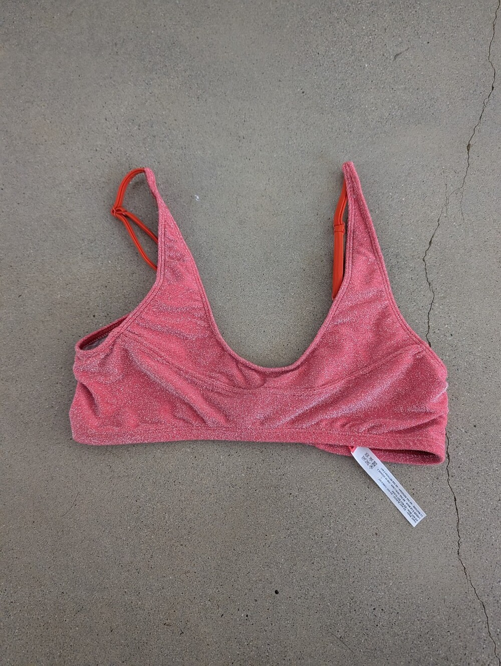 Free-eat Lurex Bikini Top